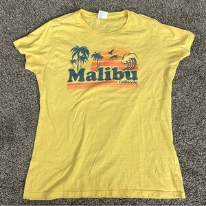 Malibu California Yellow Graphic Tee - Women